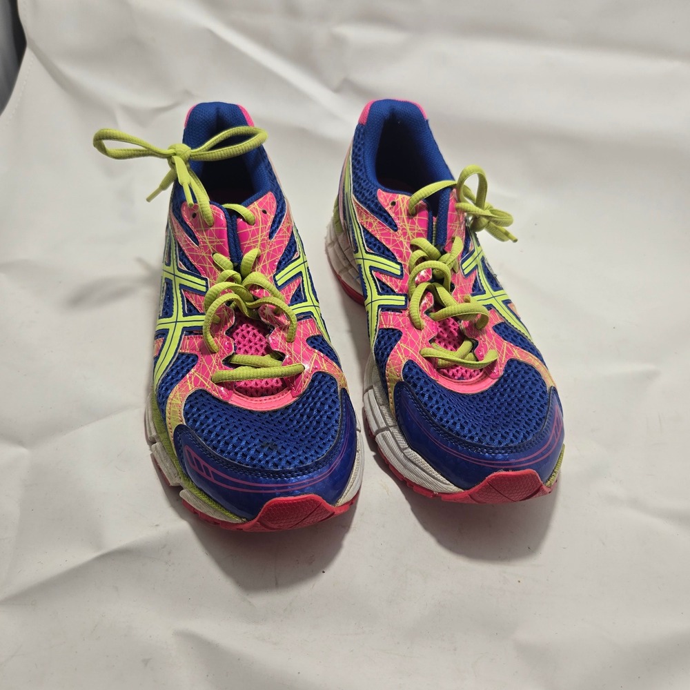 ASICS Womens Gel-Excite 2 Running Shoes Mesh Sporty Blue Pink Yellow 9